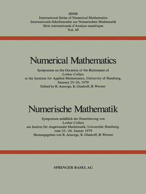 cover image of Numerical Mathematics / Numerische Mathematik